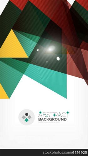 Triangle design business template with lights. Triangle design business template with lights, vector geometric professional minimal template
