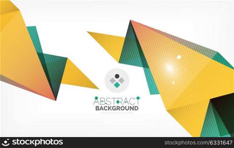 Triangle design business template with lights. Triangle design business template with lights, vector geometric professional minimal template