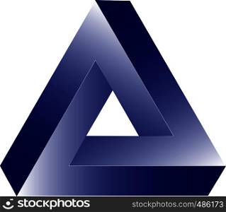 Triangle figure icon for concept and web apps vector illustration isolated on white background. Triangle figure icon vector illustration for concept and web apps