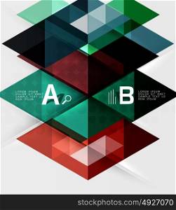 Triangle geometric infographic banner. Triangle geometric infographic banner. Vector template background for workflow layout, diagram, number options or web design