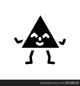 triangle geometric shape character glyph icon vector. triangle geometric shape character sign. isolated symbol illustration. triangle geometric shape character glyph icon vector illustration