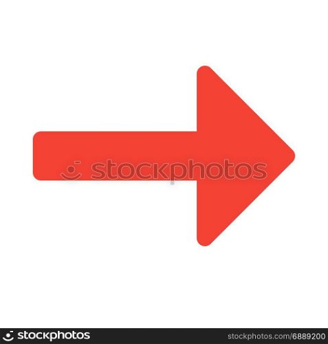 triangle head arrow, icon on isolated background