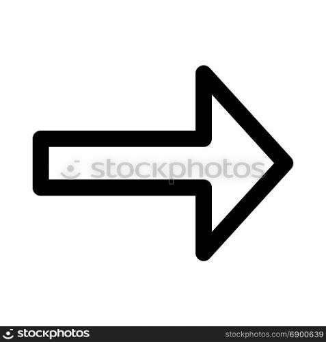 triangle head arrow, icon on isolated background