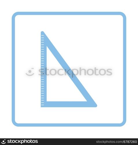Triangle icon. Blue frame design. Vector illustration.