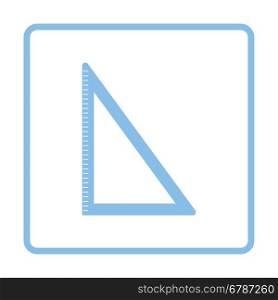 Triangle icon. Blue frame design. Vector illustration.
