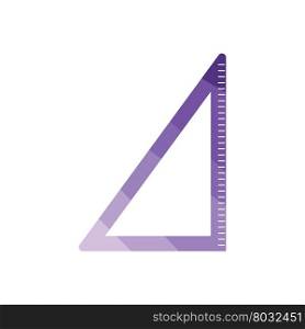 Triangle icon. Flat color design. Vector illustration.
