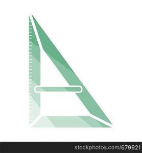 Triangle Icon. Flat Color Ladder Design. Vector Illustration.