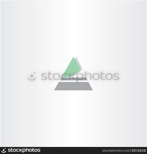 triangle icon letter a logo design