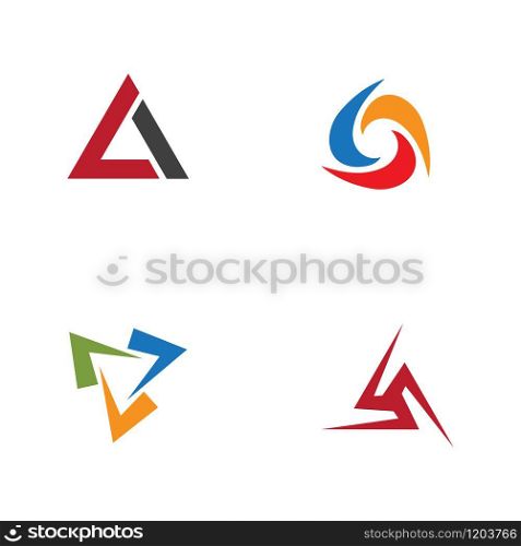triangle icon vector design illustration template