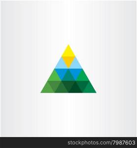 triangle landscape logo mountain sun vector design