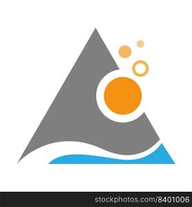 Triangle logo icon design illustration