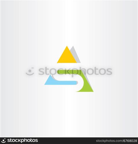 triangle logo letter s logotype icon sign