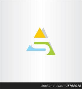 triangle logo letter s logotype icon sign