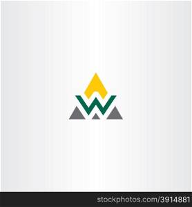 triangle logo letter w symbol vector icon