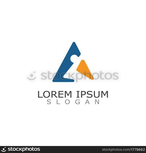Triangle logo template. abstract Modern creative sign or symbol. Design geometric