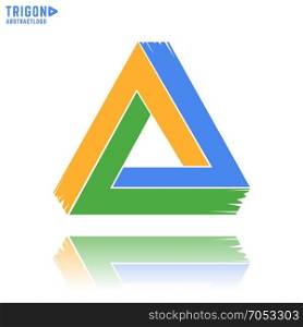 Triangle. Logo Triangle for corporate identity. Abstract design template. Vector illustration.