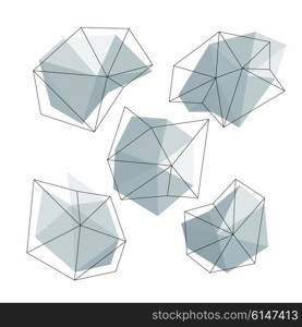 Triangle low poly circles set. Abstract business icons concept. Vector illustration. Triangle low poly circles set. Abstract business icons concept. Vector illustration EPS10