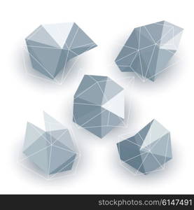 Triangle low poly circles set. Abstract business icons concept. Vector illustration. Triangle low poly circles set. Abstract business icons concept. Vector illustration EPS10