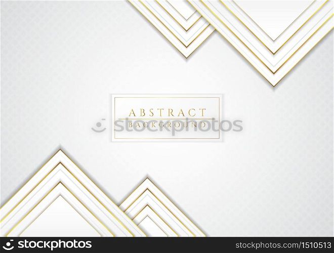 Triangle luxury gold metallic shape design abstract style pattern background. vector illustration.