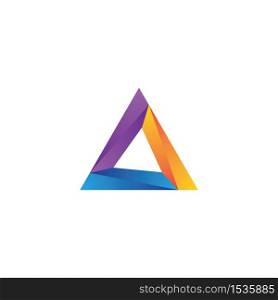 Triangle media logo template vector icon design