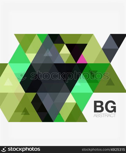 Triangle modern mosaic geometric template. Triangle modern mosaic geometric template. Vector template background for workflow layout, diagram, number options or web design