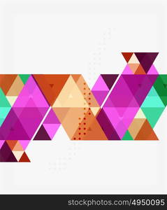 Triangle modern mosaic geometric template. Triangle modern mosaic geometric template. Vector template background for workflow layout, diagram, number options or web design