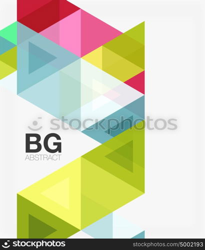 Triangle modern mosaic geometric template. Triangle modern mosaic geometric template. Vector template background for workflow layout, diagram, number options or web design