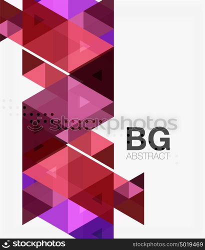 Triangle modern mosaic geometric template. Triangle modern mosaic geometric template. Vector template background for workflow layout, diagram, number options or web design