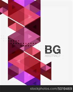 Triangle modern mosaic geometric template. Triangle modern mosaic geometric template. Vector template background for workflow layout, diagram, number options or web design