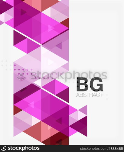 Triangle modern mosaic geometric template. Vector template background for workflow layout, diagram, number options or web design