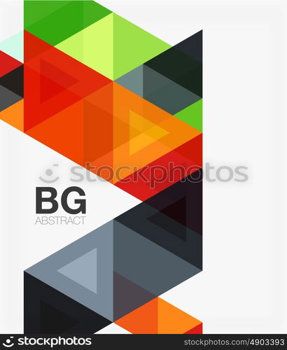 Triangle modern mosaic geometric template. Vector template background for workflow layout, diagram, number options or web design