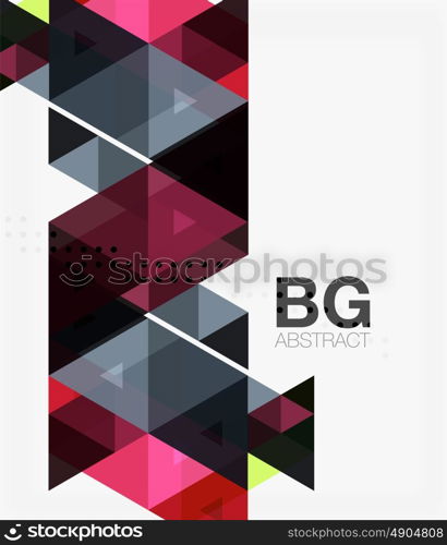 Triangle modern mosaic geometric template. Vector template background for workflow layout, diagram, number options or web design