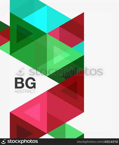 Triangle modern mosaic geometric template. Vector template background for workflow layout, diagram, number options or web design