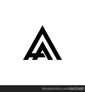Triangle, monogram logo letter AA image free vector