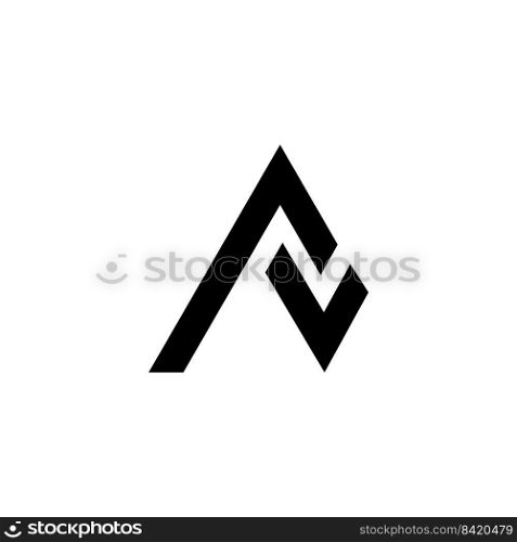 Triangle, monogram logo letter LL image free vector