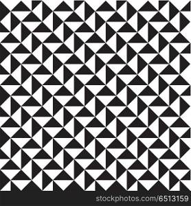 Triangle mosaic pattern background. Vintage retro vector design element.