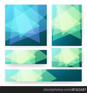 triangle patch pattern banner set templates for print