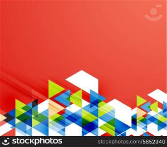 Triangle pattern composition, abstract background with copyspace. Vector illustration