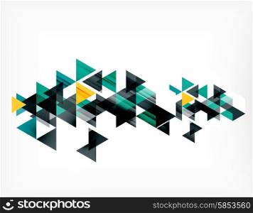 Triangle pattern composition, abstract background with copyspace. Vector illustration