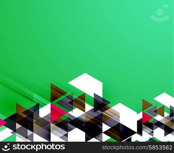 Triangle pattern composition, abstract background with copyspace. Vector illustration