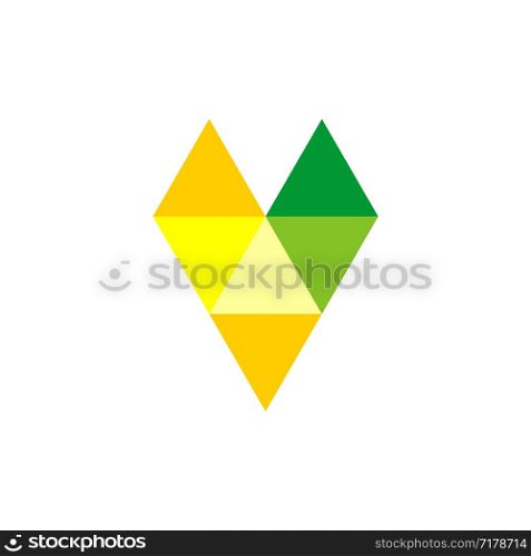 Triangle Pixel Logo Template Illustration Design. Vector EPS 10.