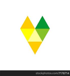 Triangle Pixel Logo Template Illustration Design. Vector EPS 10.