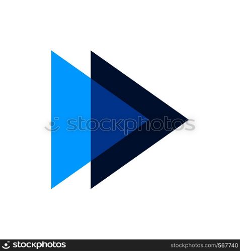 Triangle Play Button Logo Template