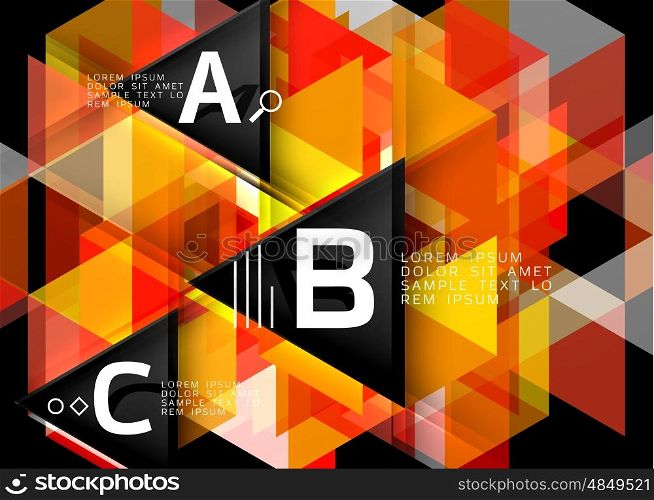 Triangle polygonal abstract background. Vector triangle polygonal abstract background