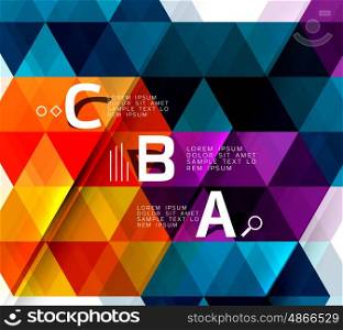 Triangle polygonal abstract background. Vector triangle polygonal abstract background