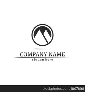 triangle pyramid logo design and vector symbol egyptian and logo business