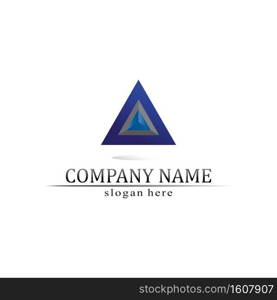 triangle pyramid logo design and vector symbol egyptian and logo business