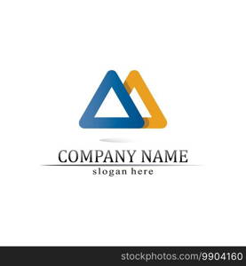 triangle pyramid logo design and vector symbol egyptian and logo business