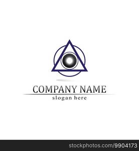 triangle pyramid logo design and vector symbol egyptian and logo business