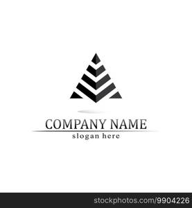 triangle pyramid logo design and vector symbol egyptian and logo business